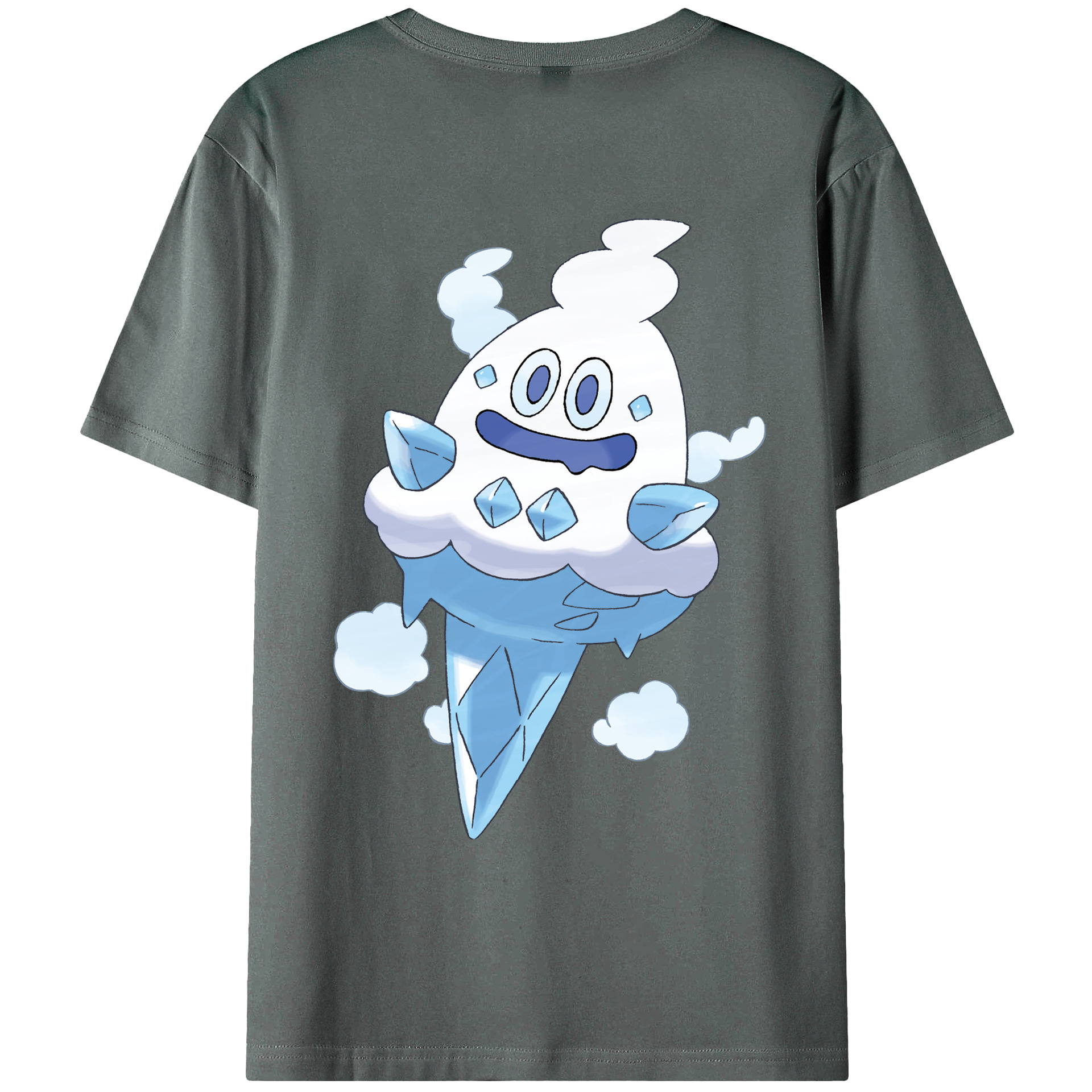 （画像用） ポケットモンスター Pokémon 綿100％ メンズ半袖Tシャツ（バックプリント） 通気性